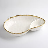 Golden Salerno 2 Section Serving Piece